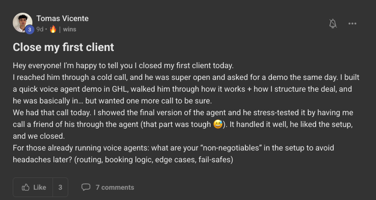 Client win